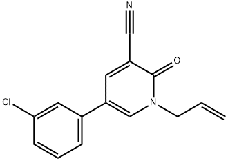 1-ALLYL-5-(3-CHLOROPHENYL)-2-OXO-1,2-DIHYDRO-3-PYRIDINECARBONITRILE Struktur