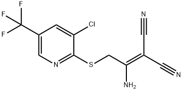 2-(1-AMINO-2-([3-CHLORO-5-(TRIFLUOROMETHYL)-2-PYRIDINYL]SULFANYL)ETHYLIDENE)MALONONITRILE Struktur