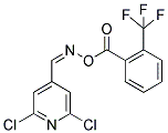 2,6-DICHLORO-4-[(([2-(TRIFLUOROMETHYL)BENZOYL]OXY)IMINO)METHYL]PYRIDINE Struktur