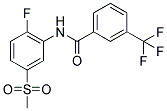 N-[2-FLUORO-5-(METHYLSULPHONYL)PHENYL]-3-(TRIFLUOROMETHYL)BENZAMIDE Struktur