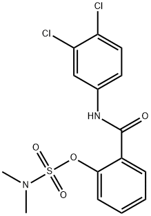 2-[(3,4-DICHLOROANILINO)CARBONYL]PHENYL-N,N-DIMETHYLSULFAMATE Struktur