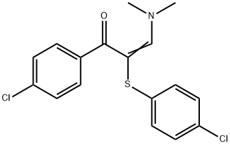 1-(4-CHLOROPHENYL)-2-[(4-CHLOROPHENYL)SULFANYL]-3-(DIMETHYLAMINO)-2-PROPEN-1-ONE Struktur