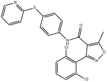 (3-(2,6-DICHLOROPHENYL)-5-METHYLISOXAZOL-4-YL)-N-(4-(2-PYRIDYLTHIO)PHENYL)FORMAMIDE Struktur