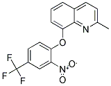 1-(2-METHYL(8-QUINOLYLOXY))-2-NITRO-4-(TRIFLUOROMETHYL)BENZENE Struktur