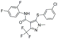 5-[(3-CHLOROPHENYL)SULFANYL]-N-(2,4-DIFLUOROPHENYL)-1-METHYL-3-(TRIFLUOROMETHYL)-1H-PYRAZOLE-4-CARBOXAMIDE Struktur