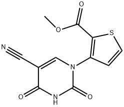 METHYL 3-[5-CYANO-2,4-DIOXO-3,4-DIHYDRO-1(2H)-PYRIMIDINYL]-2-THIOPHENECARBOXYLATE Struktur