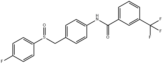 N-(4-([(4-FLUOROPHENYL)SULFINYL]METHYL)PHENYL)-3-(TRIFLUOROMETHYL)BENZENECARBOXAMIDE Struktur