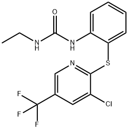 N-(2-([3-CHLORO-5-(TRIFLUOROMETHYL)-2-PYRIDINYL]SULFANYL)PHENYL)-N'-ETHYLUREA Struktur