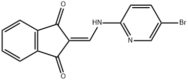 2-(((5-BROMO-2-PYRIDYL)AMINO)METHYLENE)INDANE-1,3-DIONE Struktur