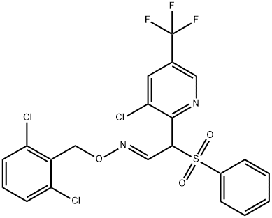 2-[3-CHLORO-5-(TRIFLUOROMETHYL)-2-PYRIDINYL]-2-(PHENYLSULFONYL)ACETALDEHYDE O-(2,6-DICHLOROBENZYL)OXIME Struktur