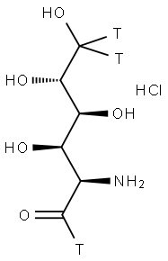 GLUCOSAMINE HYDROCHLORIDE, D-, [1,6-3H(N)] Struktur