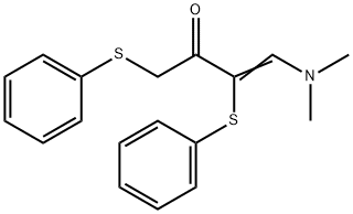 4-(DIMETHYLAMINO)-1,3-BIS(PHENYLSULFANYL)-3-BUTEN-2-ONE Struktur