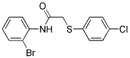 N-(2-BROMOPHENYL)-2-[(4-CHLOROPHENYL)SULFANYL]ACETAMIDE Struktur