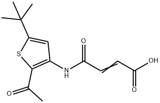 3-(2-ACETYL-5-TERT-BUTYL-THIOPHEN-3-YLCARBAMOYL)-ACRYLIC ACID Struktur