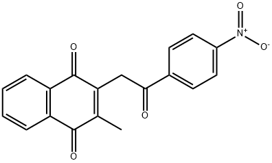 2-METHYL-3-[2-(4-NITROPHENYL)-2-OXOETHYL]NAPHTHOQUINONE Struktur