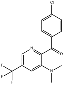 (4-CHLOROPHENYL)[3-(DIMETHYLAMINO)-5-(TRIFLUOROMETHYL)-2-PYRIDINYL]METHANONE Struktur