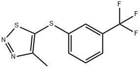 4-METHYL-1,2,3-THIADIAZOL-5-YL 3-(TRIFLUOROMETHYL)PHENYL SULFIDE Struktur