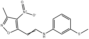 N-[2-(3-METHYL-4-NITRO-5-ISOXAZOLYL)VINYL]-3-(METHYLSULFANYL)ANILINE Struktur