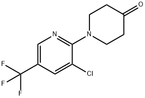 1-[3-CHLORO-5-(TRIFLUOROMETHYL)-2-PYRIDINYL]TETRAHYDRO-4(1H)-PYRIDINONE Struktur