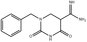 1-BENZYL-2,4-DIOXO-HEXAHYDRO-PYRIMIDINE-5-CARBOXAMIDINE Struktur