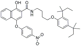 1-HYDROXY-4-(4-NITRO-PHENOXY)-N-[4-(2,4-DI-TERT-PENTYLPHENOXY)-BUTYL]-2-NAPHTHAMIDE Struktur