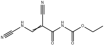 ETHYL N-[2-CYANO-3-(CYANOAMINO)ACRYLOYL]CARBAMATE Struktur