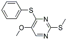 5-METHOXY-2-(METHYLSULFANYL)-4-(PHENYLSULFANYL)PYRIMIDINE Struktur