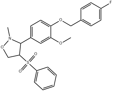 3-(4-[(4-FLUOROBENZYL)OXY]-3-METHOXYPHENYL)-2-METHYL-4-(PHENYLSULFONYL)TETRAHYDROISOXAZOLE Struktur