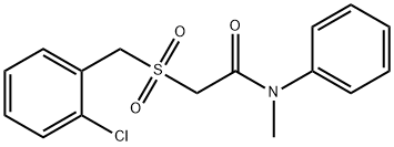 2-[(2-CHLOROBENZYL)SULFONYL]-N-METHYL-N-PHENYLACETAMIDE Struktur