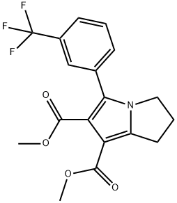 DIMETHYL 5-[3-(TRIFLUOROMETHYL)PHENYL]-2,3-DIHYDRO-1H-PYRROLIZINE-6,7-DICARBOXYLATE Struktur