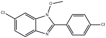 6-CHLORO-2-(4-CHLOROPHENYL)-1-METHOXY-1H-1,3-BENZIMIDAZOLE Struktur