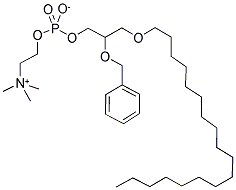 1-O-OCTADECYL-2-O-BENZYL-RAC-GLYCERO-3-PHOSPHOCHOLINE Struktur