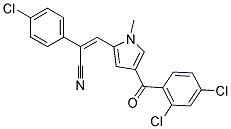 2-(4-CHLOROPHENYL)-3-[4-(2,4-DICHLOROBENZOYL)-1-METHYL-1H-PYRROL-2-YL]ACRYLONITRILE Struktur