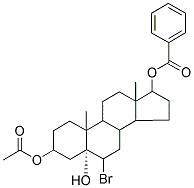 3-(ACETYLOXY)-6-BROMO-5-HYDROXY-10,13-DIMETHYLPERHYDROCYCLOPENTA[A]PHENANTHREN-17-YL BENZOATE Struktur