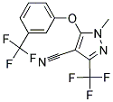 1-METHYL-3-(TRIFLUOROMETHYL)-5-[3-(TRIFLUOROMETHYL)PHENOXY]-1H-PYRAZOLE-4-CARBONITRILE Struktur