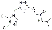 N1-ISOPROPYL-2-((5-[(4,5-DICHLORO-1H-IMIDAZOL-1-YL)METHYL]-1,3,4-OXADIAZOL-2-YL)THIO)ACETAMIDE Struktur