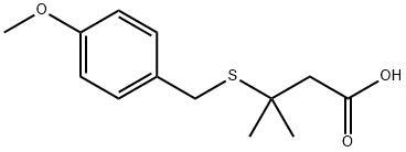 3-(4-METHOXY-BENZYLSULFANYL)-3-METHYL-BUTYRIC ACID Struktur