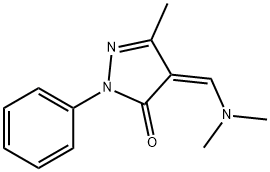 4-[(DIMETHYLAMINO)METHYLENE]-5-METHYL-2-PHENYL-2,4-DIHYDRO-3H-PYRAZOL-3-ONE Struktur