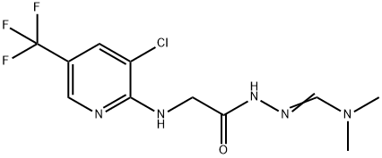 N'-(2-([3-CHLORO-5-(TRIFLUOROMETHYL)-2-PYRIDINYL]AMINO)ACETYL)-N,N-DIMETHYLHYDRAZONOFORMAMIDE Struktur