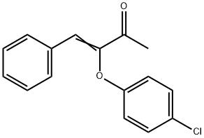 3-(4-CHLOROPHENOXY)-4-PHENYL-3-BUTEN-2-ONE Struktur