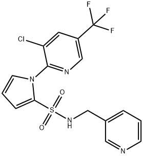 1-[3-CHLORO-5-(TRIFLUOROMETHYL)-2-PYRIDINYL]-N-(3-PYRIDINYLMETHYL)-1H-PYRROLE-2-SULFONAMIDE Struktur