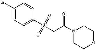 2-[(4-BROMOPHENYL)SULFONYL]-1-MORPHOLINO-1-ETHANONE Struktur