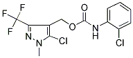 [5-CHLORO-1-METHYL-3-(TRIFLUOROMETHYL)-1H-PYRAZOL-4-YL]METHYL N-(2-CHLOROPHENYL)CARBAMATE Struktur