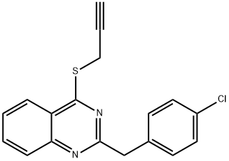 2-(4-CHLOROBENZYL)-4-(2-PROPYNYLSULFANYL)QUINAZOLINE Struktur