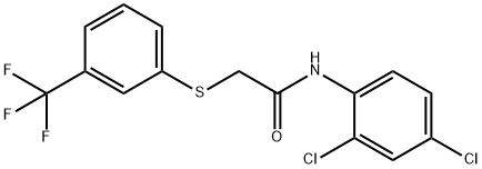 N-(2,4-DICHLOROPHENYL)-2-([3-(TRIFLUOROMETHYL)PHENYL]SULFANYL)ACETAMIDE Struktur