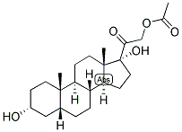 5-BETA-PREGNAN-3-ALPHA, 17,21-TRIOL-20-ONE 21-ACETATE Struktur