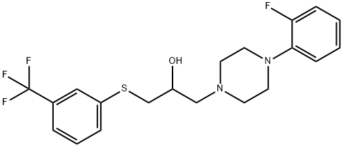 1-[4-(2-FLUOROPHENYL)PIPERAZINO]-3-([3-(TRIFLUOROMETHYL)PHENYL]SULFANYL)-2-PROPANOL Struktur