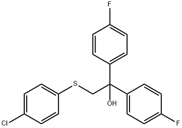 2-[(4-CHLOROPHENYL)SULFANYL]-1,1-BIS(4-FLUOROPHENYL)-1-ETHANOL Struktur