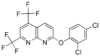 5,7-BIS(TRIFLUOROMETHYL)[1,8]NAPHTHYRIDIN-2-YL 2,4-DICHLOROPHENYL ETHER Struktur