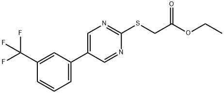 ETHYL 2-((5-[3-(TRIFLUOROMETHYL)PHENYL]-2-PYRIMIDINYL)SULFANYL)ACETATE Struktur